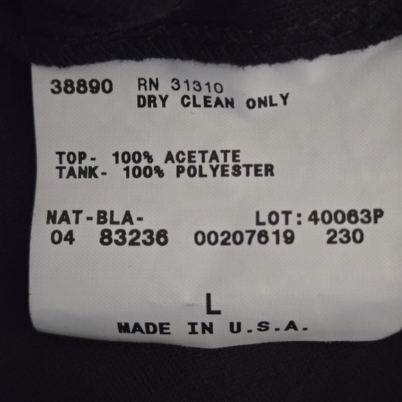 Vtg Y2K AGB Byer California Women's L Silver Lace Overlay Top w/ Black Tank USA - Picture 9 of 15